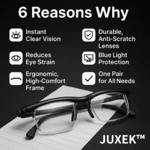 【ADJUSTABLE FOCUS GLASSES】See Every Moment Clearly With JUXEK™!