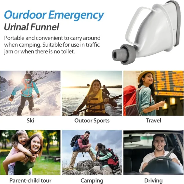 Alisanda Neutral Urinal Drainer & Travel Portable Emergency Toilet, Outdoor Camping Car Urinal Funnel