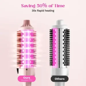 QIAWI™ Fast Heating Ionic Curling Iron Brush 1.5 Inch