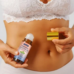 ✨ ODEIUN™ Organic Castor Oil Roll-On | Mess-Free Rose Quartz Glow Wand 🌿