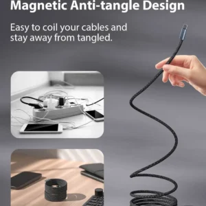 QIAWI™ Magnetic Anti-Tangle Charging Cable