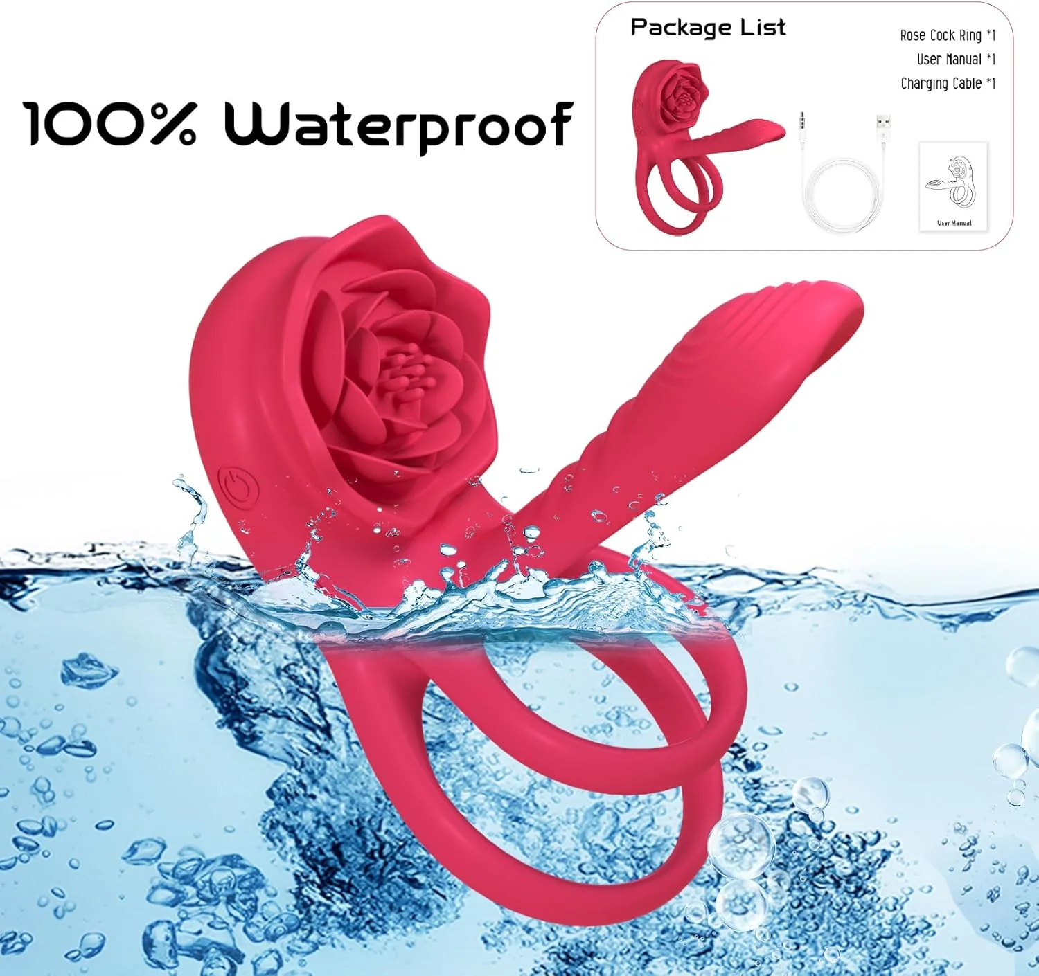 Juxek™ The Ultimate Tongue Licking & Sucking Rose Vibrator