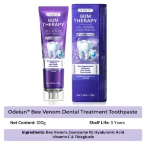 ODEIUN™ Bee Venom Toothpaste Regrow Gums, Stop Sensitivity Remove Tartar Naturally.