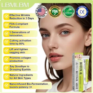 👏🌿Proudly Made in the USA💫LBMLBM® Advanced Peptide Botox-Style + Vita-A Retinol Lifting Renewal Cream – Today Only 70% OFF