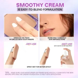 🌸Alisanda™ Always On Full Coverage Foundation Cream|24H Long Lasting Waterproof Matte Full Coverage Foundation