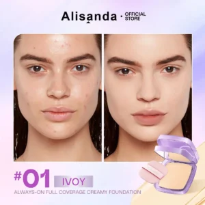 🌸Alisanda™ Always On Full Coverage Foundation Cream|24H Long Lasting Waterproof Matte Full Coverage Foundation